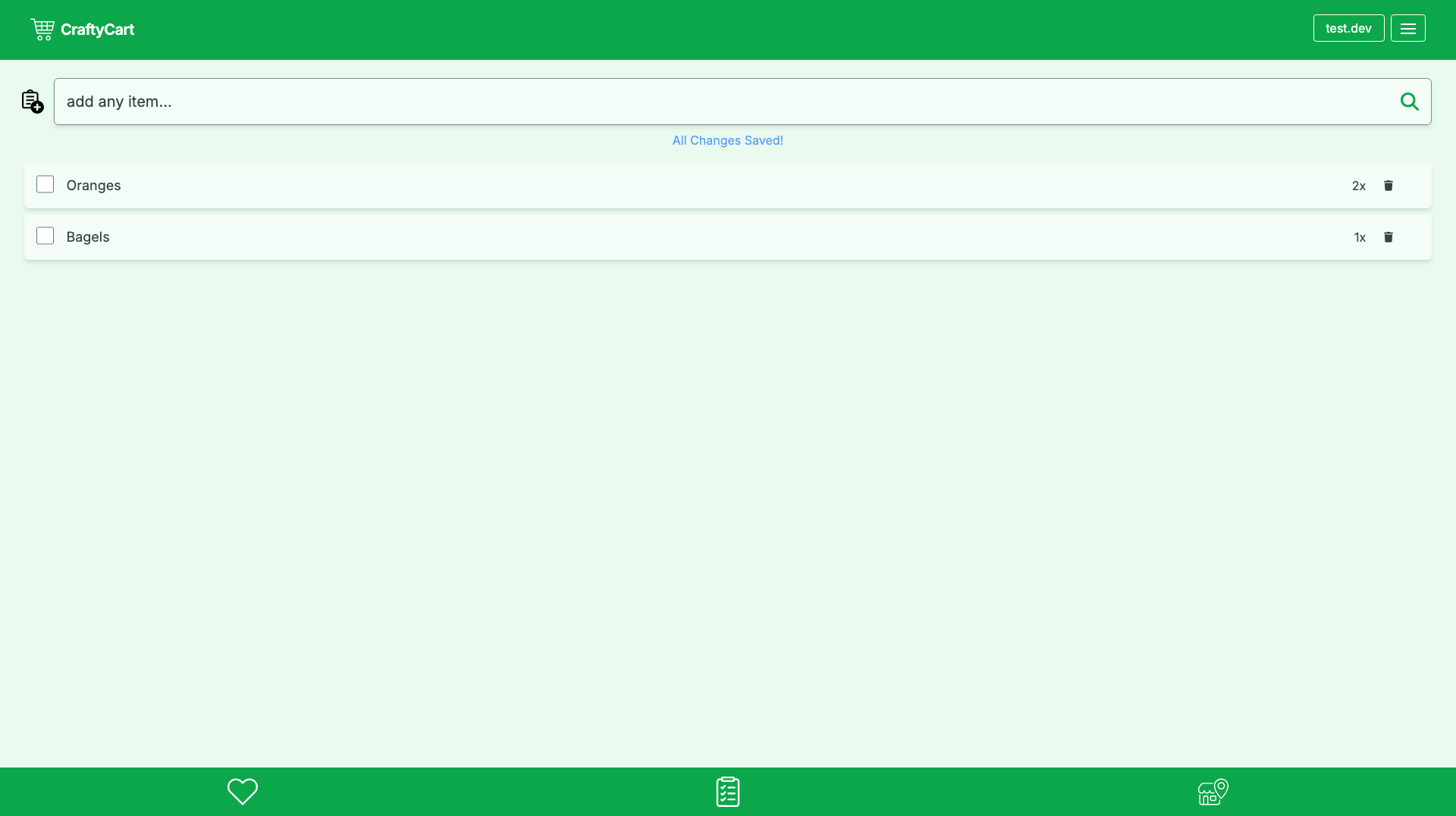 Home and Grocery List