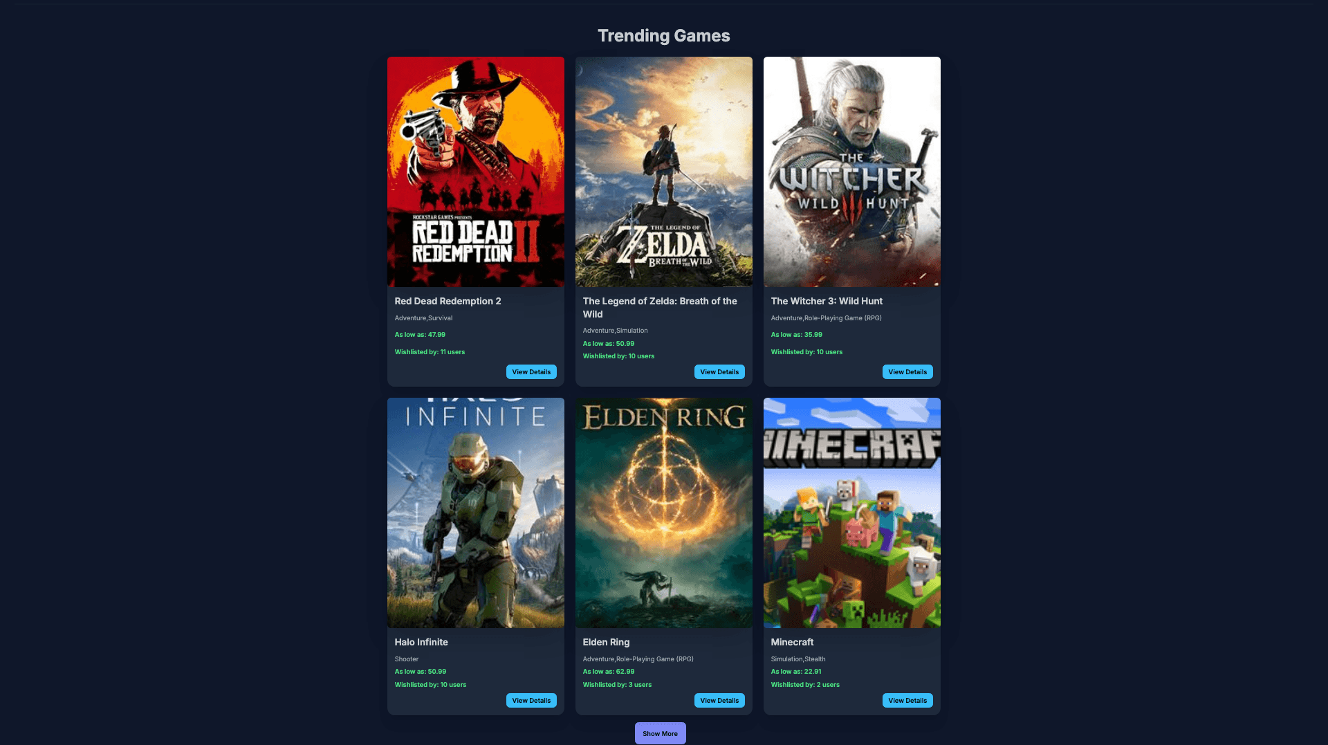 Home Page - Trending Games